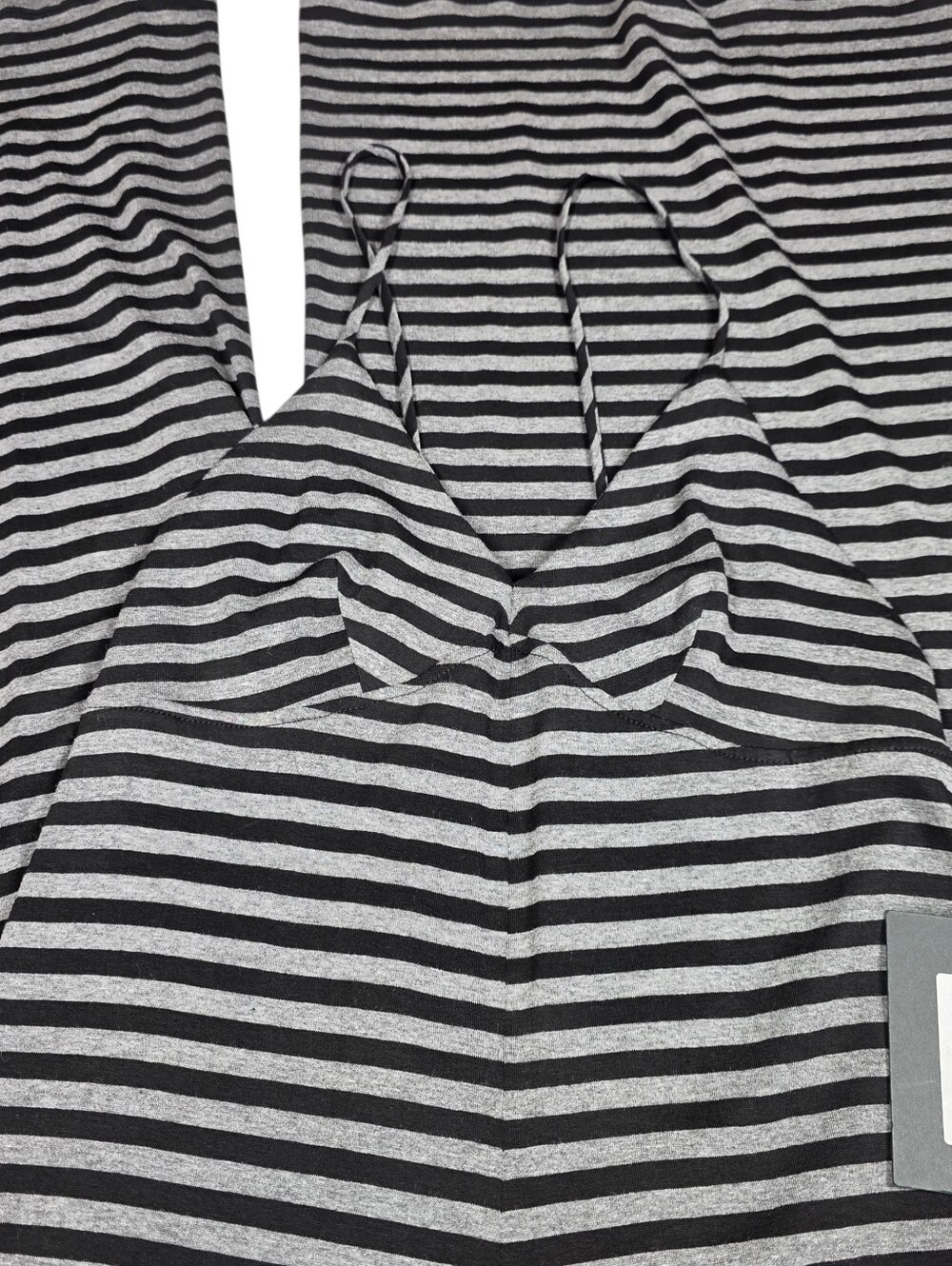 NORMA KAMALI Slip Striped Stretch-jersey Jumpsuit In Black/grey - Picture 6 of 15
